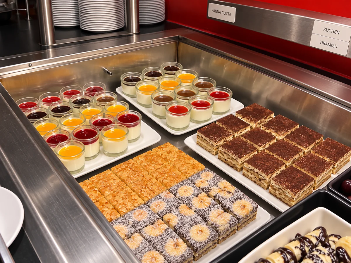Desserts am Buffet von Xing’s Asia