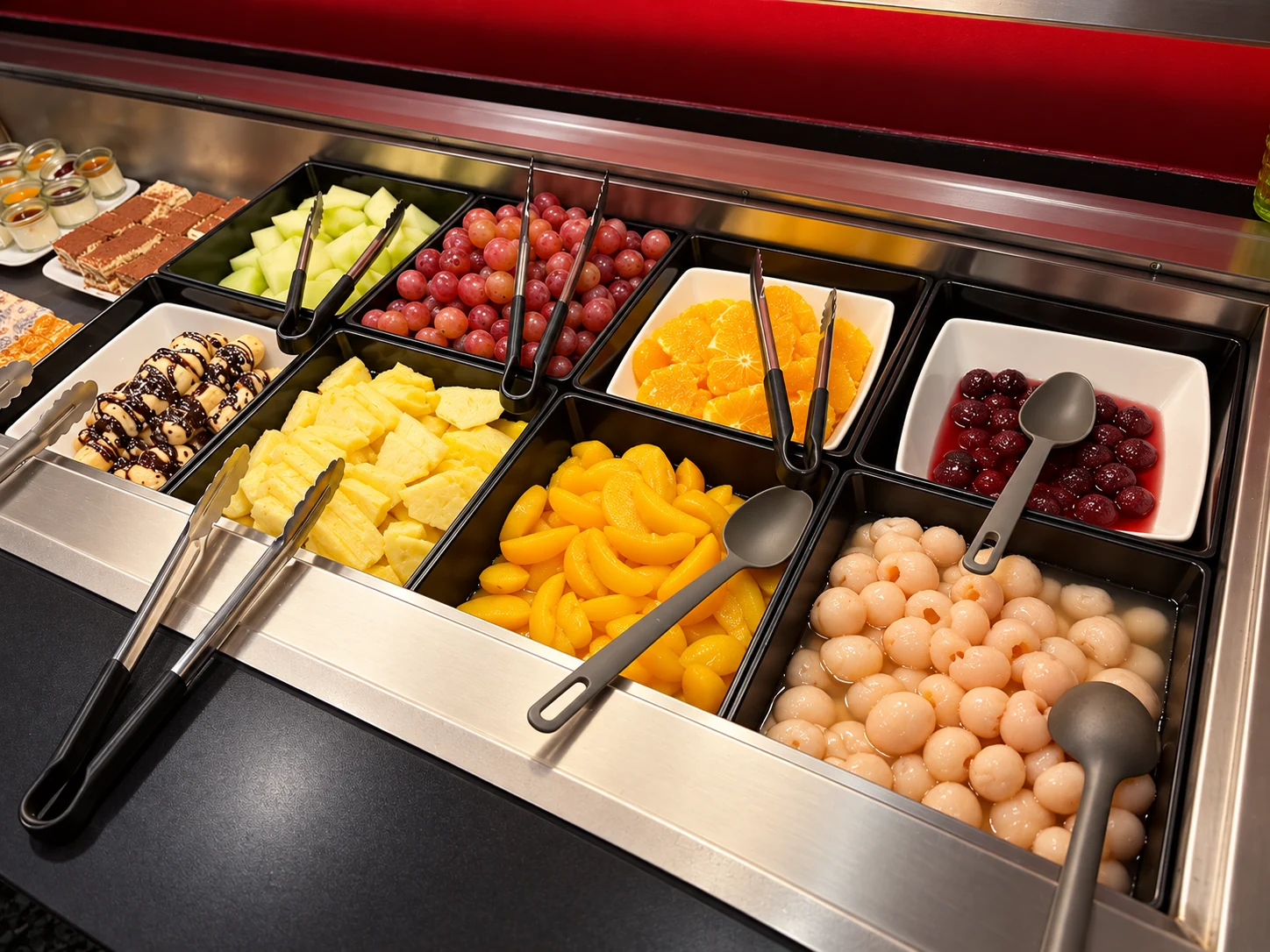 Obst am Buffet von Xing’s Asia