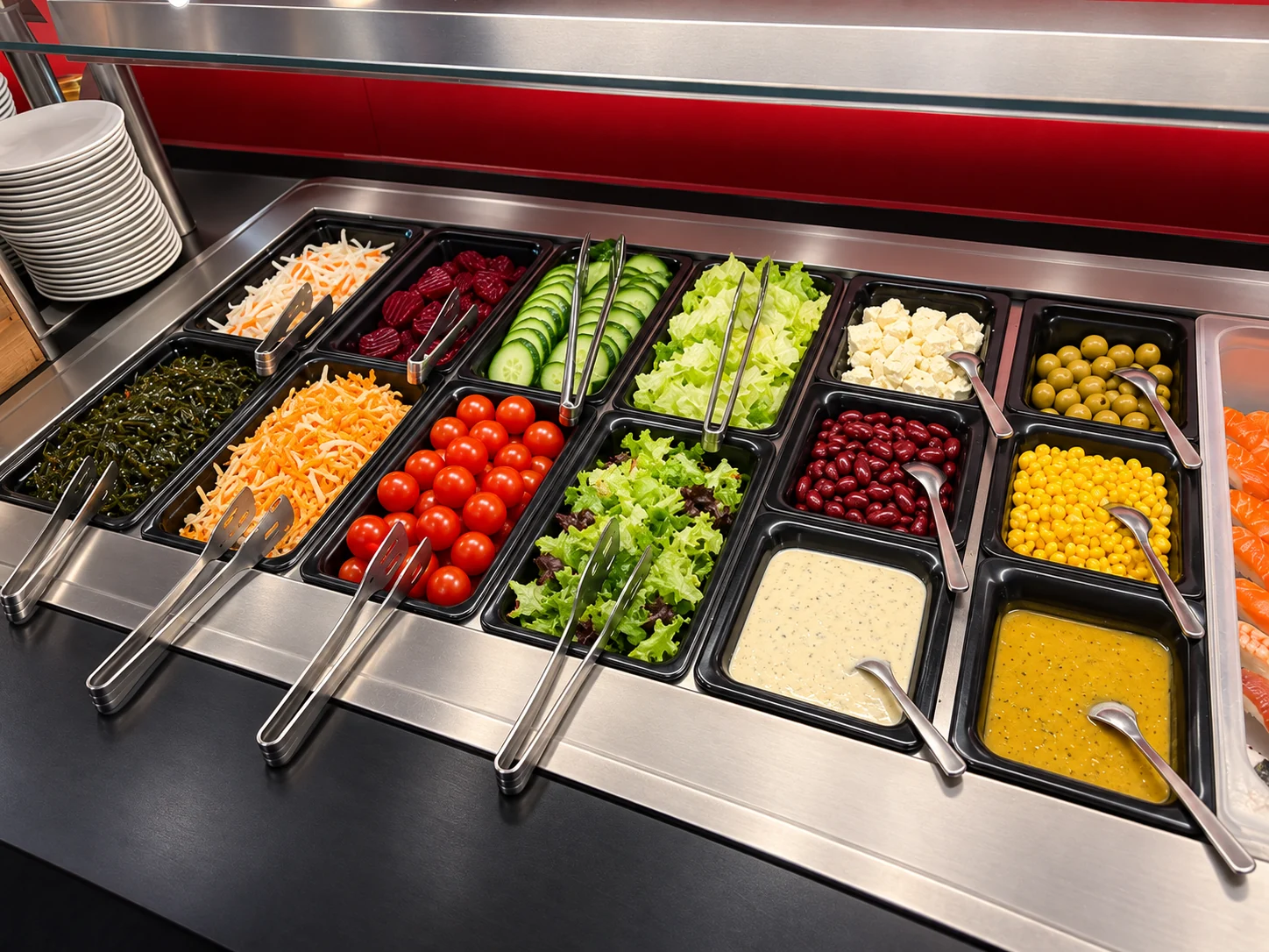 Salate am Buffet von Xing’s Asia